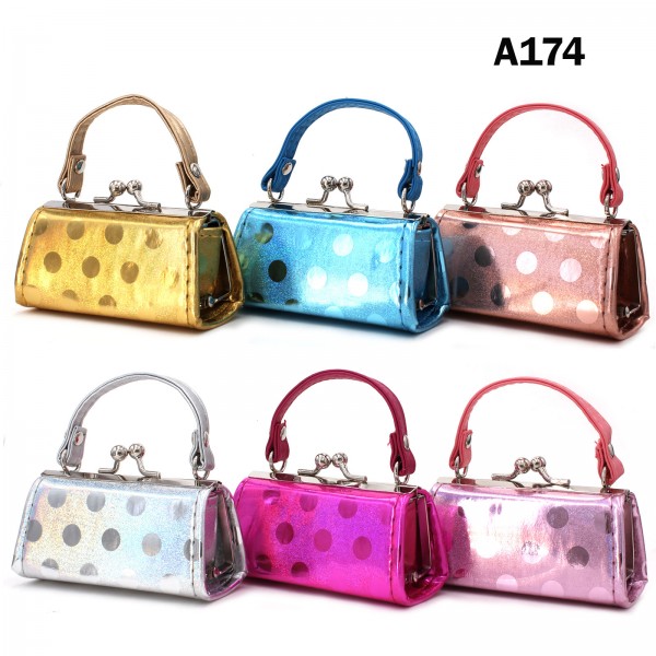 Lipstick Case - Metallic Polka Dots Prints  - 12PCS/PACK - LS-A174